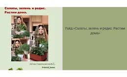 Гайд Салаты, зелень и редис. Растим дома