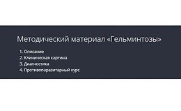 Гельминтозы. Методические рекомендации logo