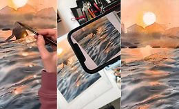 Реалистичное море акварелью logo