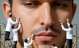 Создание креатива в нейросети с микрочеловечками