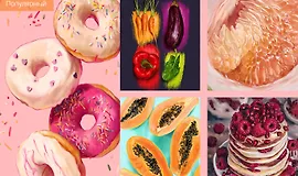 Food скетчинг procreate