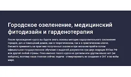 Городское озеленение, медицинский фитодизайн и гарденотерапия