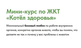 Мини-курс по ЖКТ «Котёл здоровья»