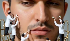 Создание креатива в нейросети с микрочеловечками