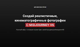 Создай реалистичные, кинематографичные фотографии с Midjorney v6 logo