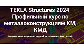 Tekla Structures 2024. Профильный курс по металлоконструкциям КМ, КМД