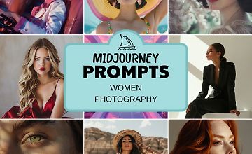 Изображение курса Midjourney Prompts Woman Photography. Фотореалистичные промпты ярких девушек