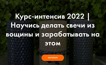 Изображение курса Научись делать свечи из вощины и зарабатывать на этом