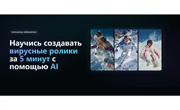 Изображение курса Научись создавать вирусные ролики за 5 минут с помощью AI