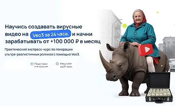 Изображение курса Научись создавать вирусные видео на Veo3 за 24 часа