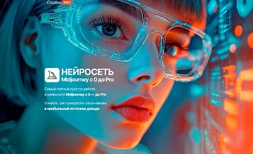 Изображение курса Нейросеть Midjourney с 0 до Pro
