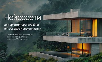 Изображение курса Нейросети для архитектуры, дизайна интерьеров и визуализации