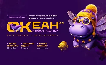 Изображение курса Океан инфографики 2.0. Photoshop+Midjourney