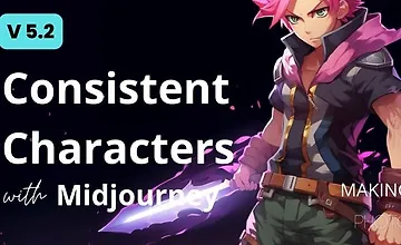 Изображение курса Создание одного героя/персонажа в Midjourney