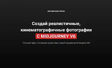 Изображение курса Создай реалистичные, кинематографичные фотографии с Midjorney v6