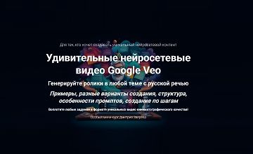 Изображение курса Удивительные нейросетевые видео Google Veo