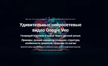 Изображение курса Удивительные нейросетевые видео Google Veo
