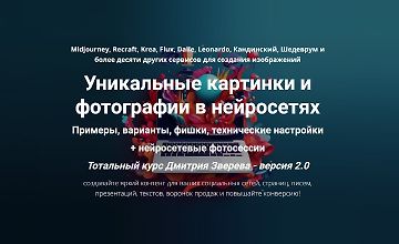 Изображение курса Уникальные картинки и фотографии в нейросетях