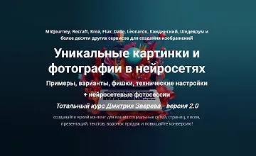 Изображение курса Уникальные картинки и фотографии в нейросетях