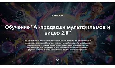 Изображение курса AI-продакшн детских мультфильмов 2.0