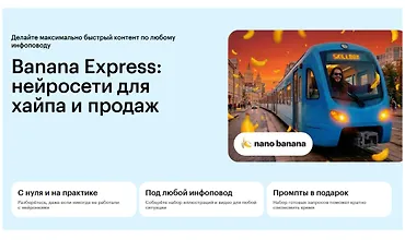 Изображение курса Banana Express: нейросети для хайпа и продаж