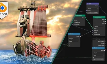 Изображение курса Blender Geometry Nodes — Лодки