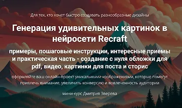 Изображение курса Генерация удивительных картинок в нейросети Recraft