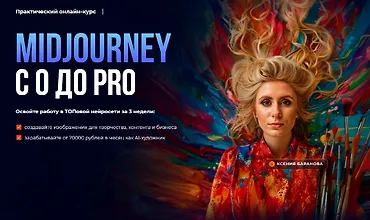 Изображение курса Midjourney с 0 до Pro