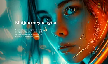 Изображение курса Midjourney с нуля