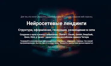 Изображение курса Нейросетевые лендинги