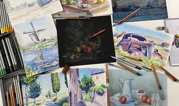 Изображение курса Онлайн-курс «Рисунок цветными карандашами