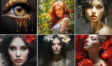 Изображение курса Портрет маслом по референсам нейросети