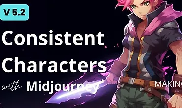 Изображение курса Создание одного героя/персонажа в Midjourney