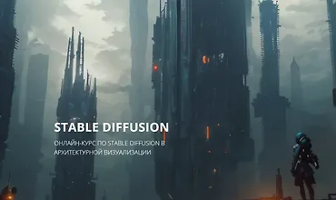 Изображение курса Stable Diffusion в архитектурной визуализации