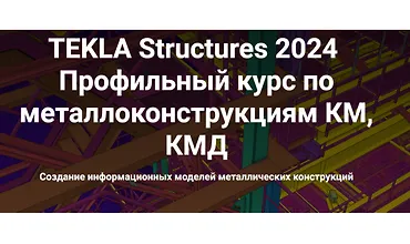 Изображение курса Tekla Structures 2024. Профильный курс по металлоконструкциям КМ, КМД