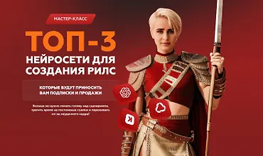 Изображение курса Топ-3 нейросети для создания рилс