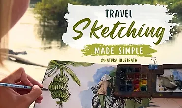 Изображение курса Тревел-скетчинг без сложностей: Фиксируем свои путешествия акварелью